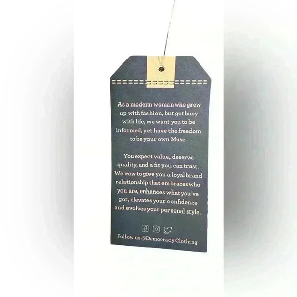 NWT 2X Plus Size Democracy top With Tassle Tie - Picture 6 of 10